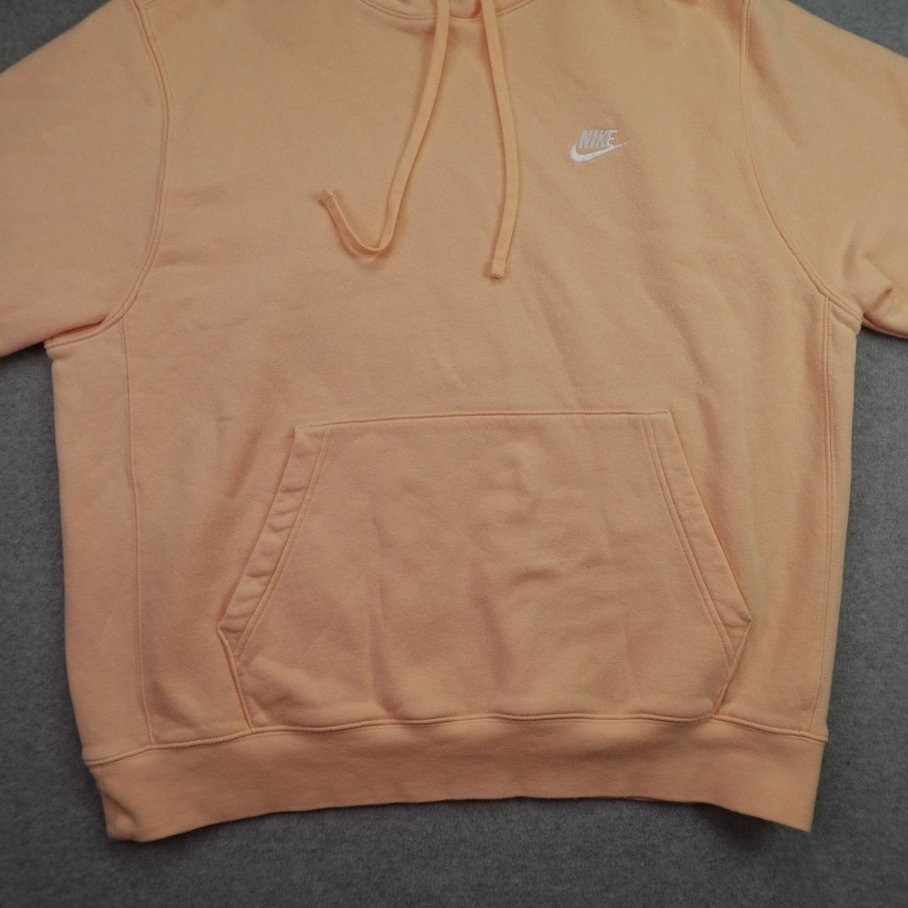 Nike‎ Hoodie Mens XL Peach Sportswear Club Fleece Pullover Sweatshirt - Picture 3 of 12